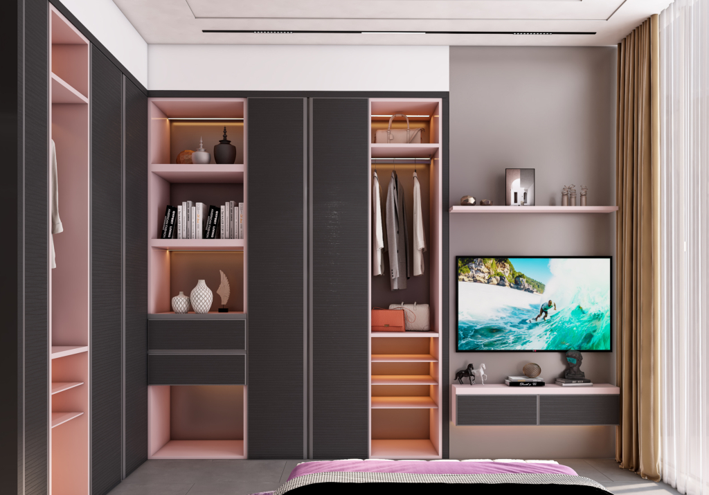 "Designed for both style and functionality, the MBL Signature bedroom offers a fully furnished space with a contemporary wardrobe, high-end décor, and a thoughtfully planned layout. Every element is carefully selected to provide a seamless blend of comfort and sophistication."
