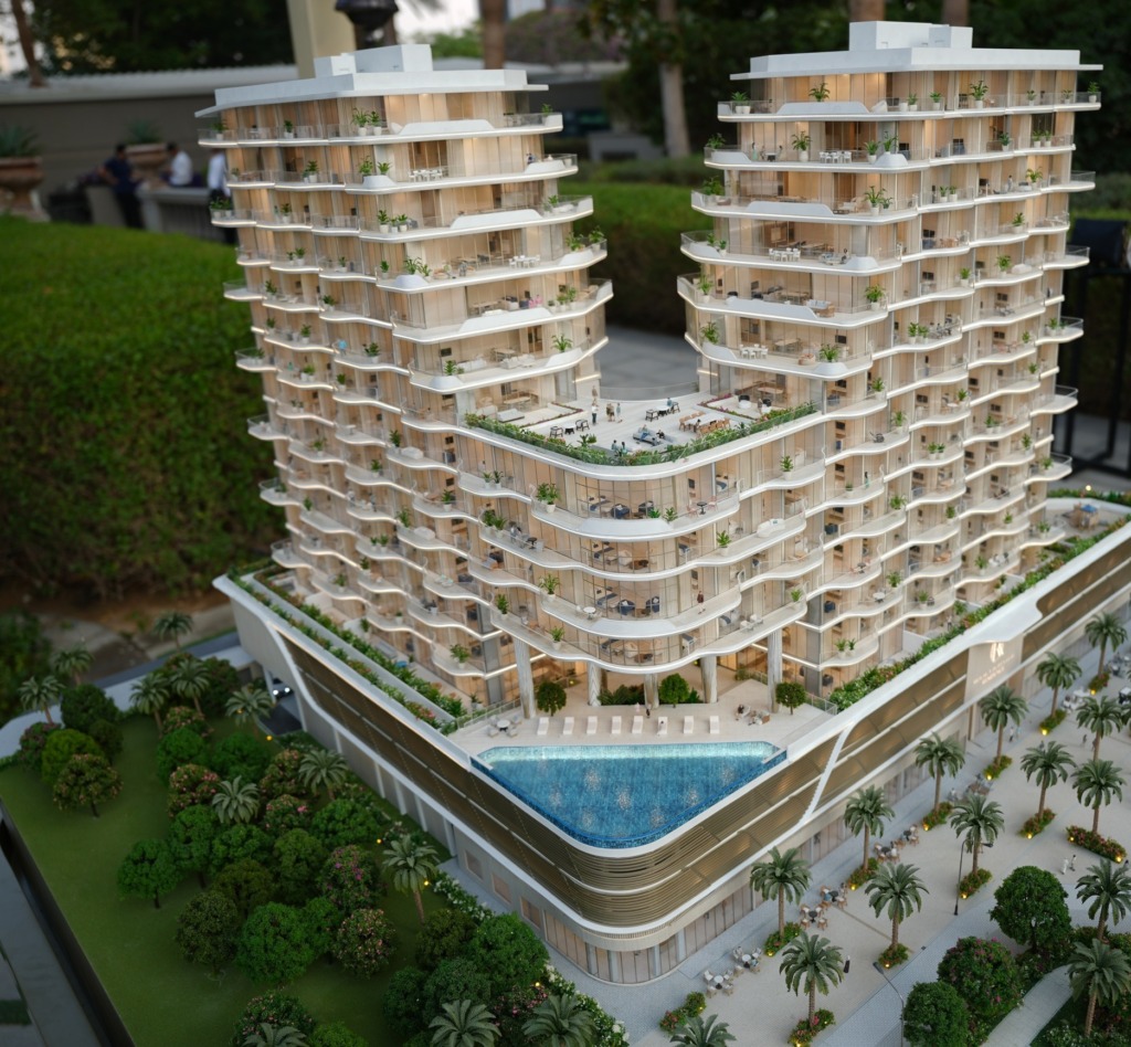 Model of Royal Yacht Club Residence by Azimuth Development on Dubai Islands